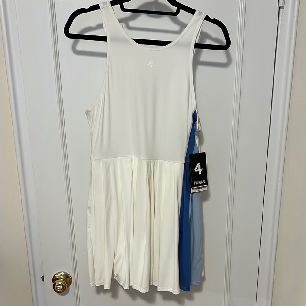 4F Women's White and Blue Dress
